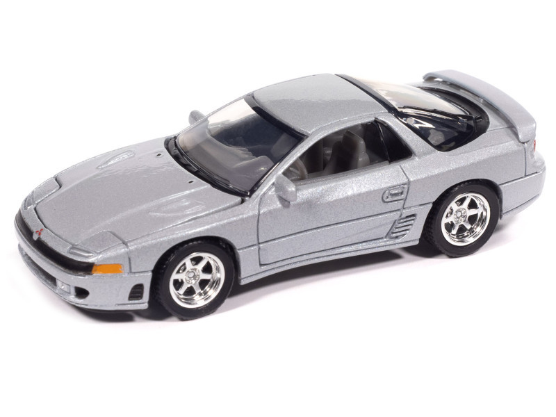 1993 Mitsubishi 3000GT VR-4 Zurich White Silver Metallic "Import Legends" Series 1/64 Diecast Model Car by Auto World