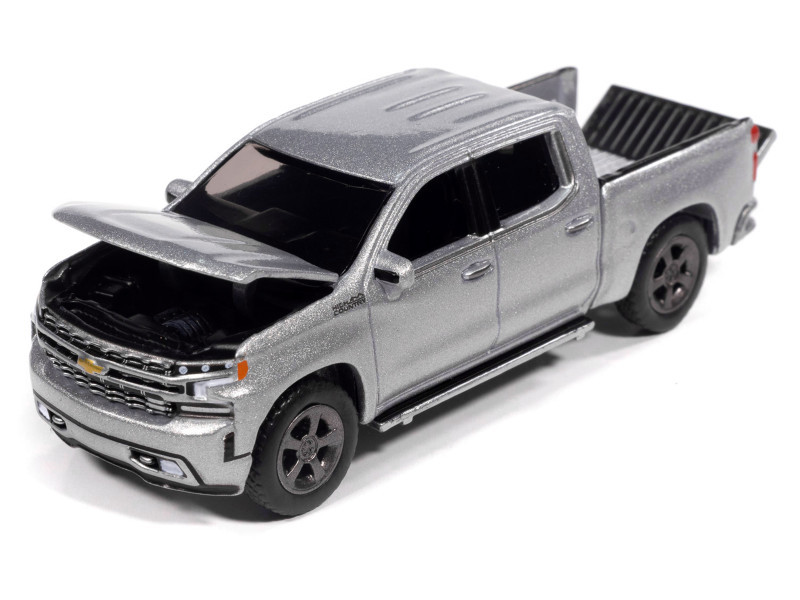 1/64 Auto World 2019 Chevrolet Silverado High Country Pickup Truck (Silver Ice Metallic) Diecast Car Model