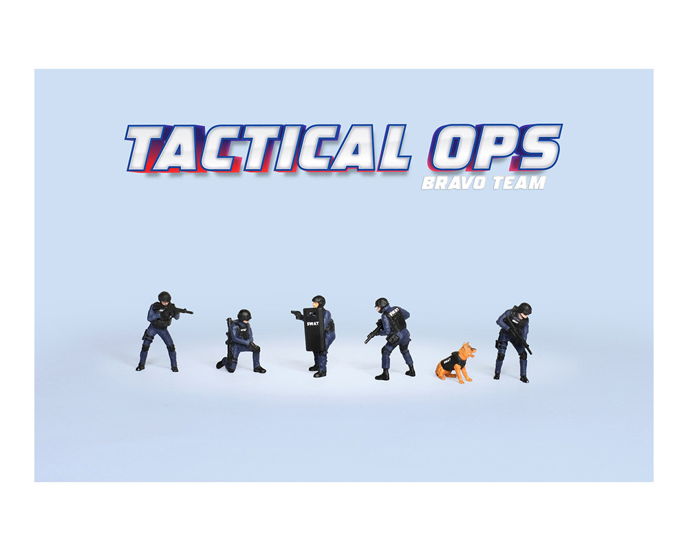 1/64 American Diorama Figures Tactical OPS SWAT Team Set
