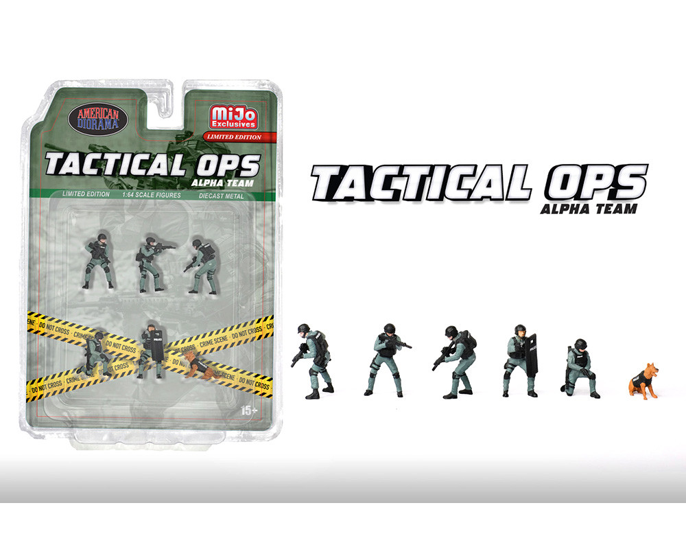 1/64 American Diorama Figures Tactical OPS Police Team Set