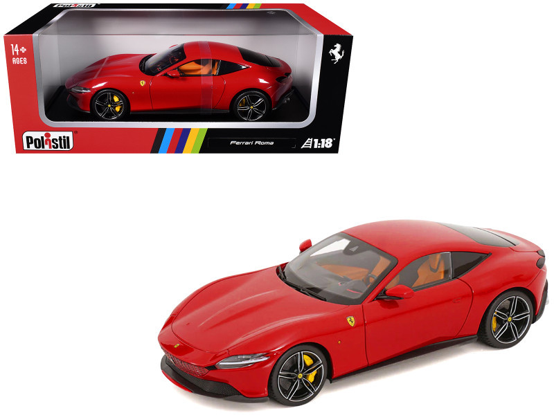 1/18 Polistil 2019 Ferrari Roma (Corsa Red) Diecast Car Model