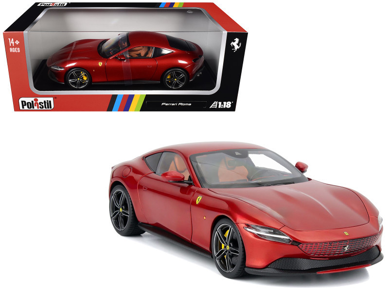 1/18 Polistil 2019 Ferrari Roma (Magma Red) Diecast Car Model