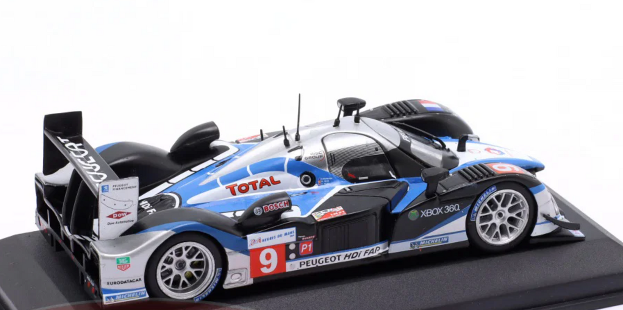 1/43 Altaya 2009 Peugeot 908 HDi FAP #9 Winner 24h LeMans Peugeot Sport Total Alexander Wurz, David Brabham, Marc Gené Car Model