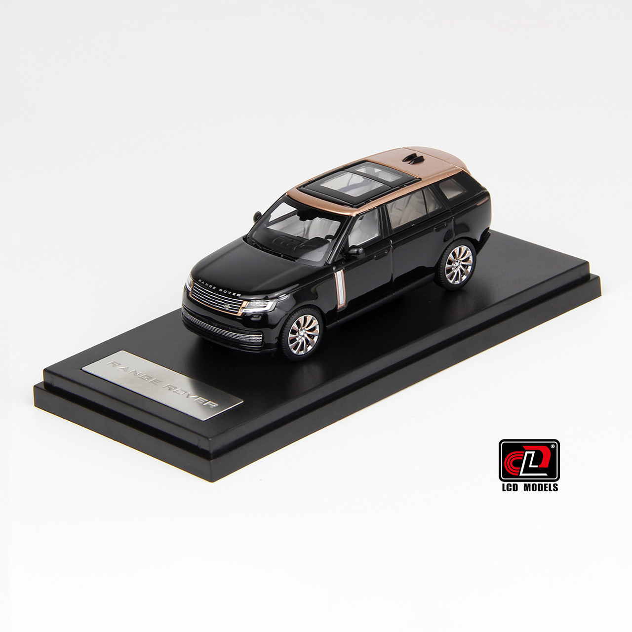 1/64 LCD Land Rover Range Rover (Black with Gold Roof) Diecast Car