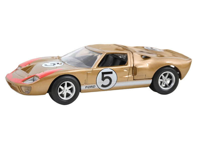 1966 Ford GT40 MKII #5 Kandy Gold Metallic with White Stripes and Red Graphics 1/43 Diecast Model Car by Norev