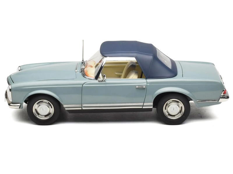 1963 Mercedes-Benz 230 SEL Horizon Blue with Cream Interior 1/18 Diecast Model Car by Norev