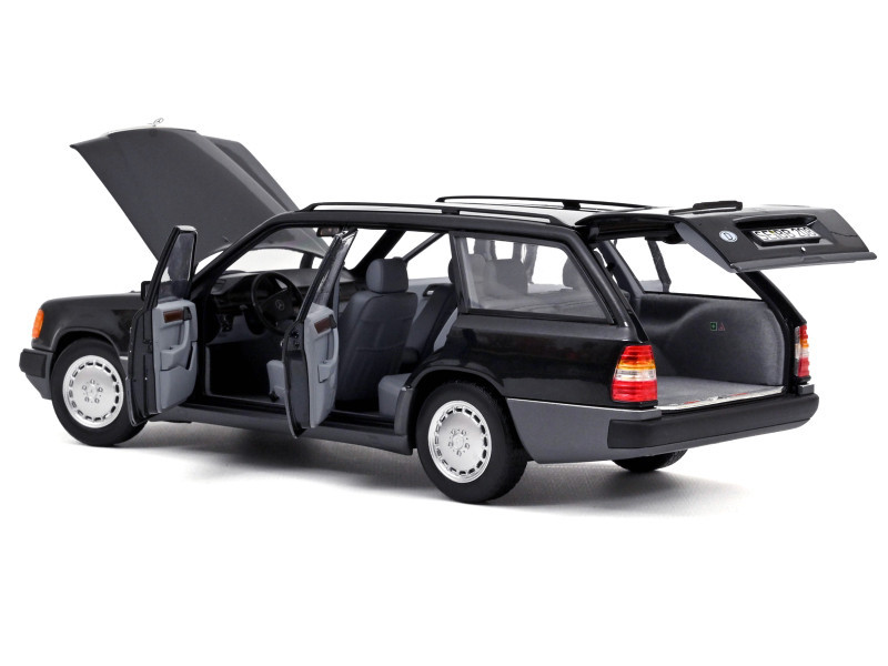 1990 Mercedes-Benz 300 DT-Model S124 Blue Black Metallic 1/18 Diecast Model Car by Norev