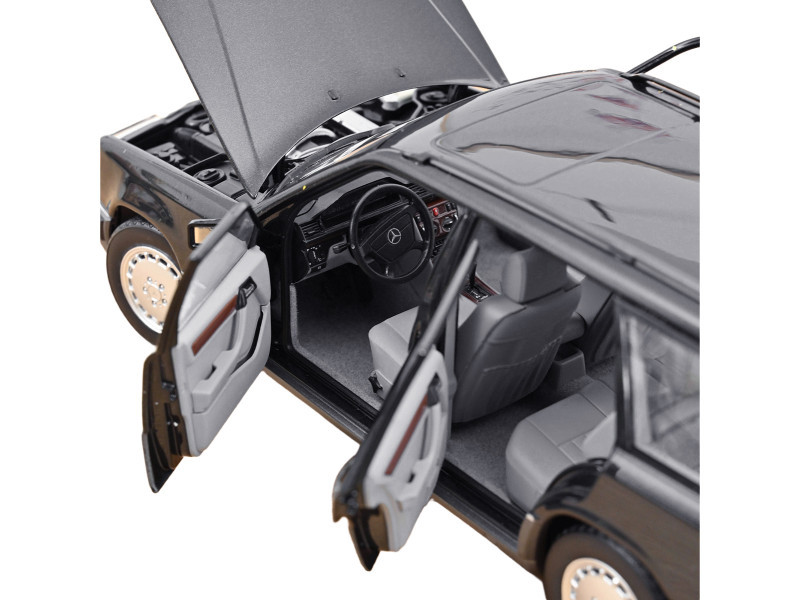 1990 Mercedes-Benz 300 DT-Model S124 Blue Black Metallic 1/18 Diecast Model Car by Norev