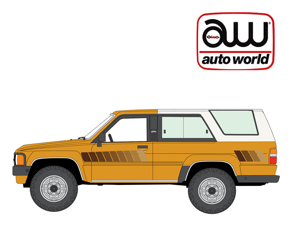 1/64 Auto World 1984 Toyota 4Runner (Bright Gold with White Top