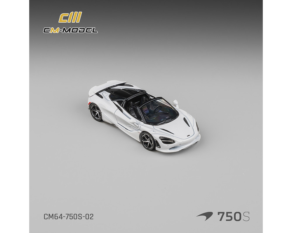 1/64 CM Model McLaren 750S Spider (Silica White) Diecast Car Model
