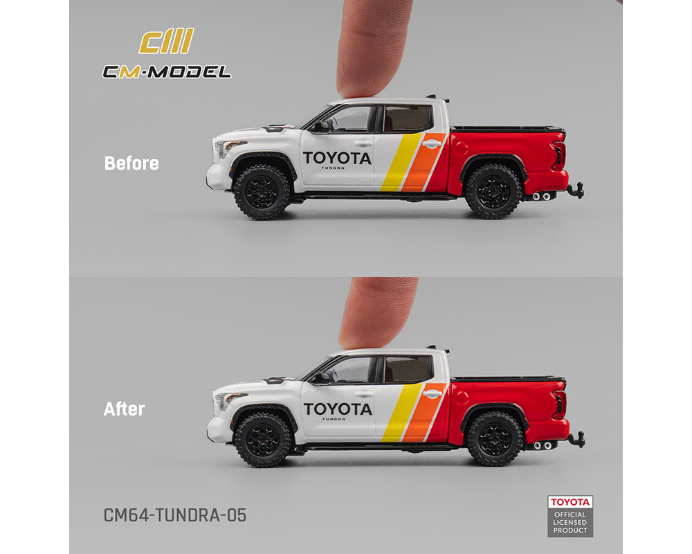 1/64 CM Model Toyota Tundra Baja Heritage (White with Racing