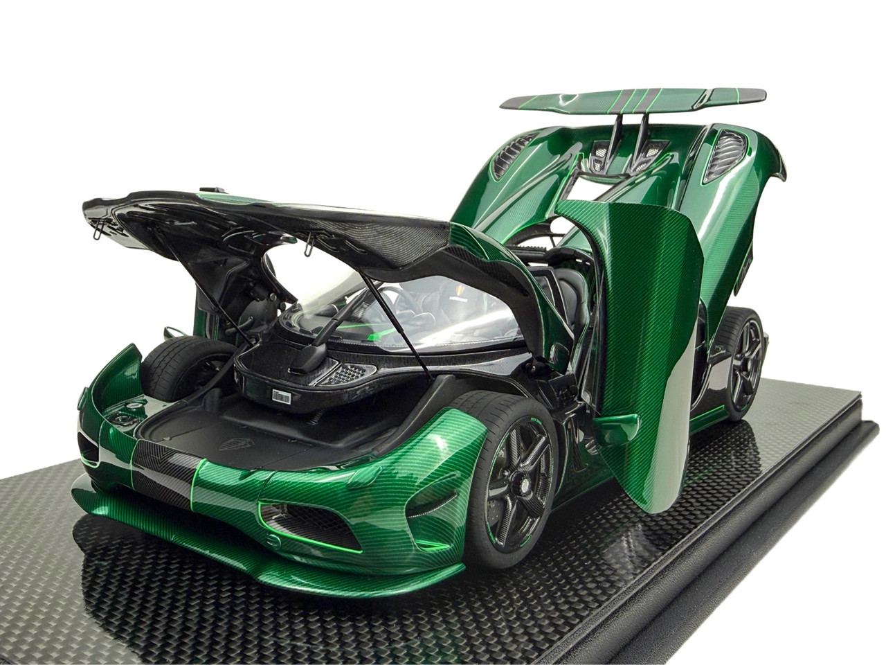 1/18 Frontiart Koenigsegg Agera S Goblin Green Carbon Full Open Resin Car Model Limited 50 Pieces