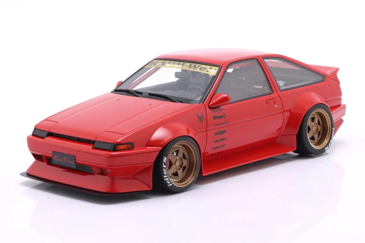 1/18 OTTO 1986 Toyota AE86 Sprinter Trueno Widebody (Ferrari Rosso Corsa Red) Car Model