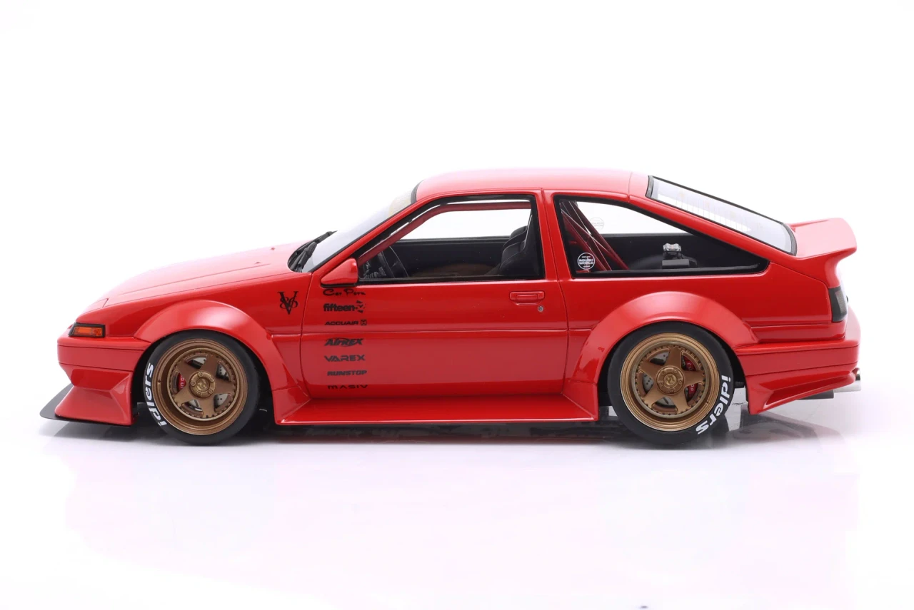 1/18 OTTO 1986 Toyota AE86 Sprinter Trueno Widebody (Ferrari Rosso Corsa Red) Car Model