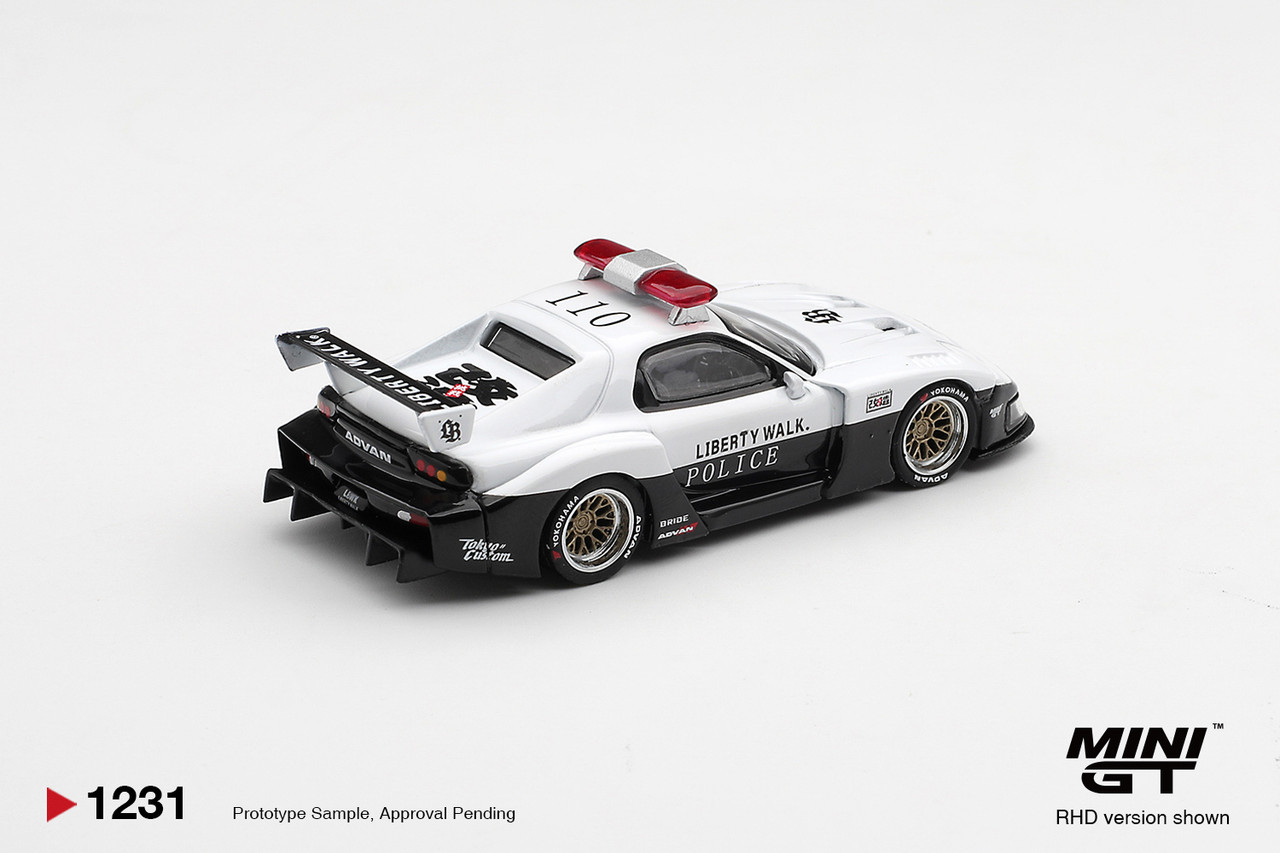【 限定 / レア 】MINI GT LB GTR Police 1/64 Mini GT Mazda RX-7 LB-Super Silhouette Police Diecast Car
