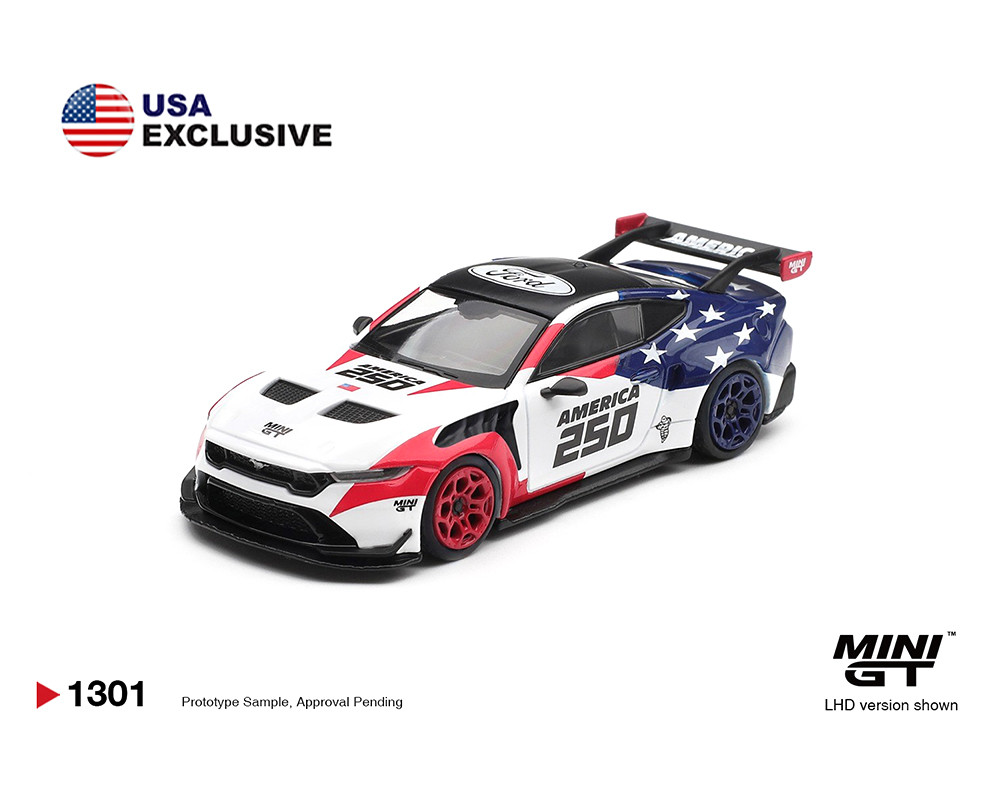 1/64 Mini GT Ford Mustang GTD America 250 USA Exclusive Diecast Car Model