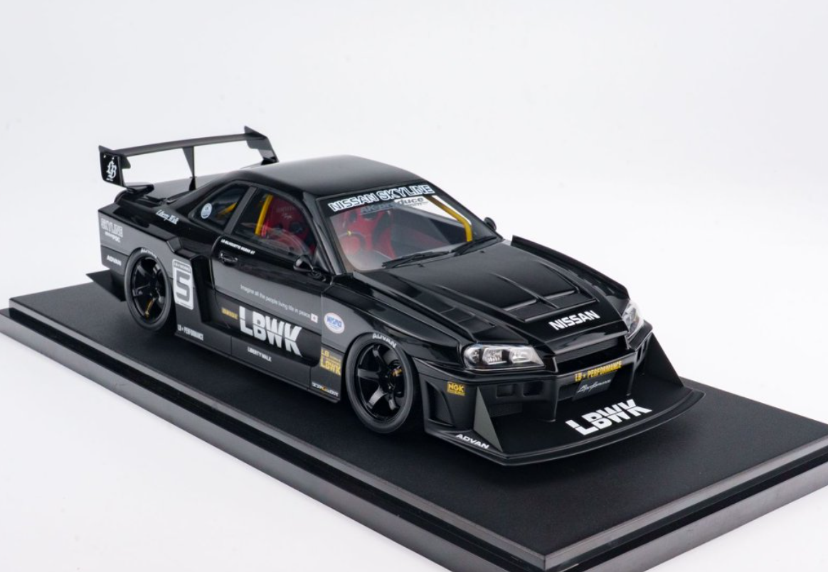 1/18 GT Spirit Nissan Skyline GTR R34 LB-Super Silhouette (Black) Car Model