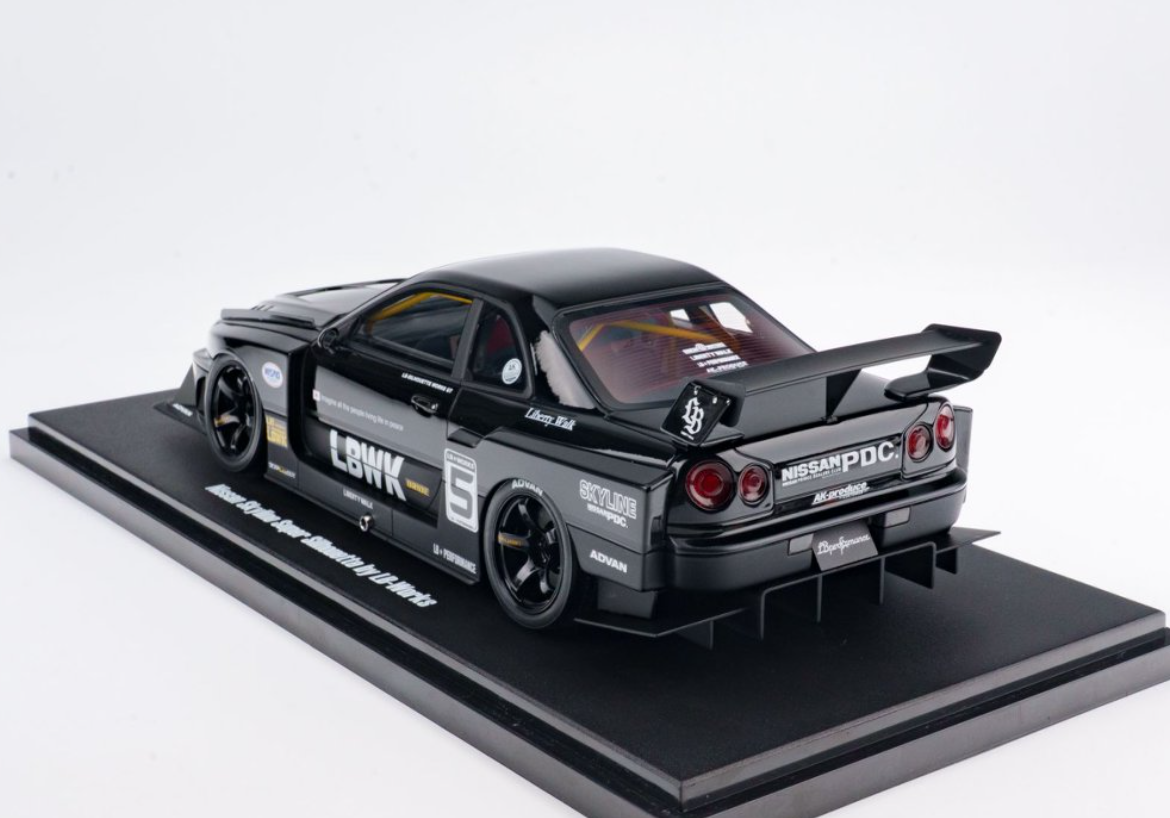 1/18 GT Spirit Nissan Skyline GTR R34 LB-Super Silhouette (Black) Car Model