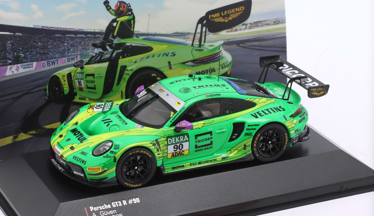1/43 Ixo 2025 Porsche 911 GT3 R #90 DTM Champion Manthey EMA Ayhancan Güven Diecast Car Model
