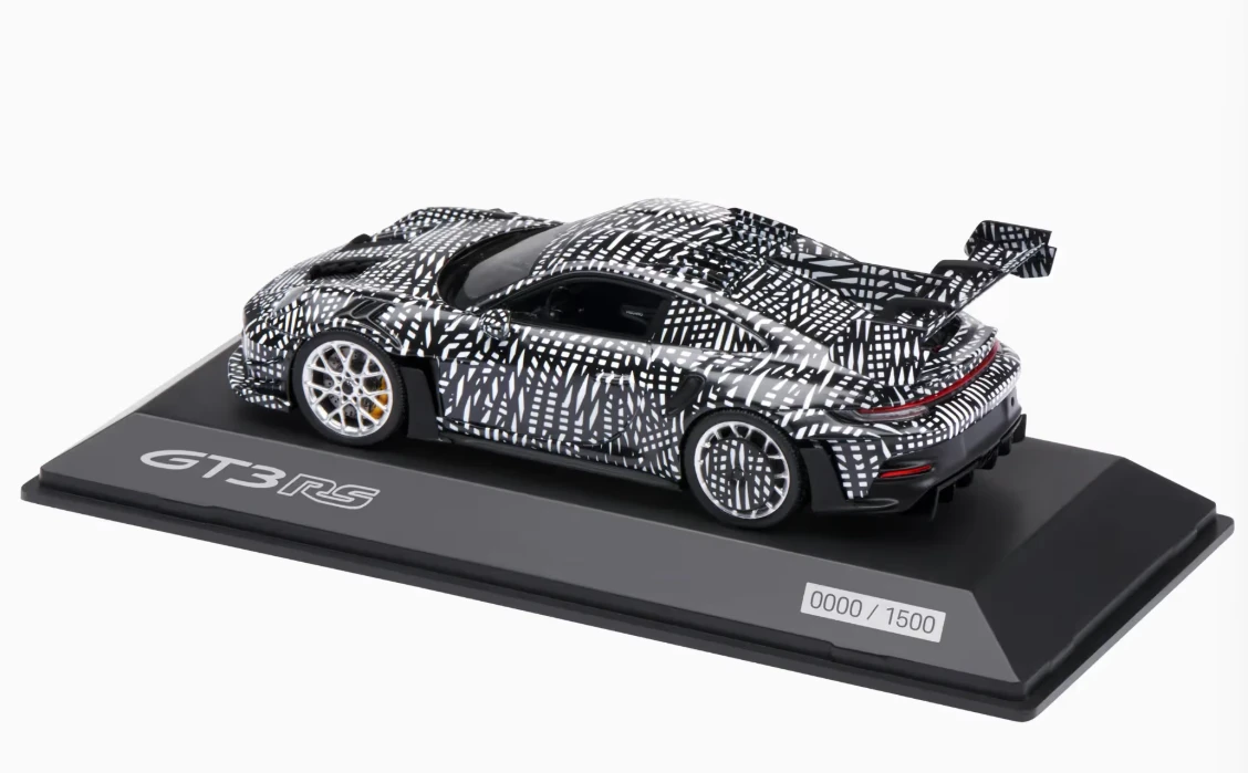 1/43 Dealer Edition 2024 Porsche 911 (992) GT3 RS Manthey Kit (Black & White) Car Model