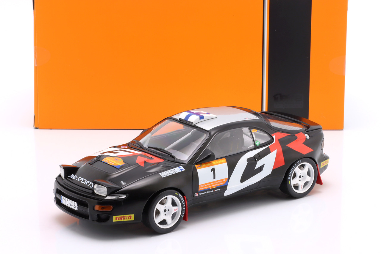 1/18 Ixo 2025 Toyota Celica GT4 Turbo #1 Winner Rallye Costa Brava JML-WRT Oy Jari-Matti Latvala, Janni Hussi Diecast Car Model