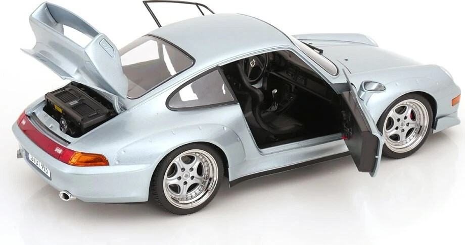 1/12 KK-Scale 1996 Porsche 911 (993) GT2 (Silver with Speedline Wheels) Diecast Car Model