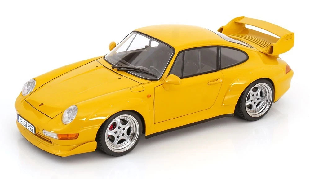 1/12 KK-Scale 1996 Porsche 911 (993) GT2 (Yellow with Speedline Wheels) Diecast Car Model