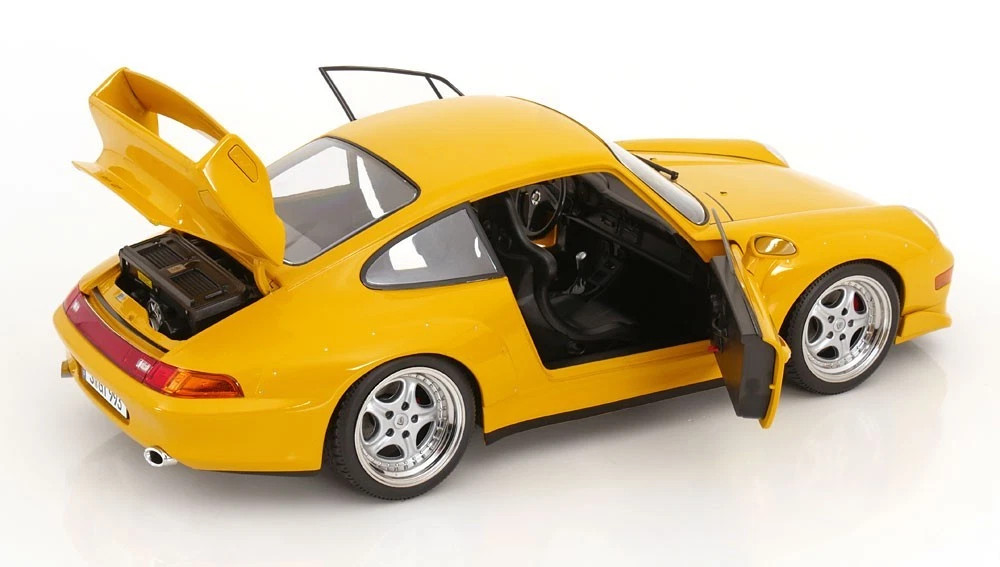 1/12 KK-Scale 1996 Porsche 911 (993) GT2 (Yellow with Speedline Wheels) Diecast Car Model