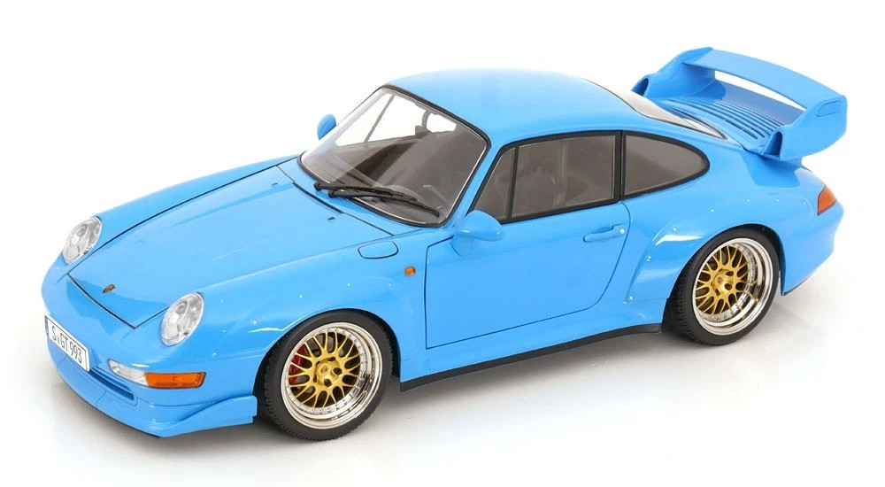 1/12 KK-Scale 1996 Porsche 911 (993) GT2 (Blue with BBS Wheels) Diecast Car Model