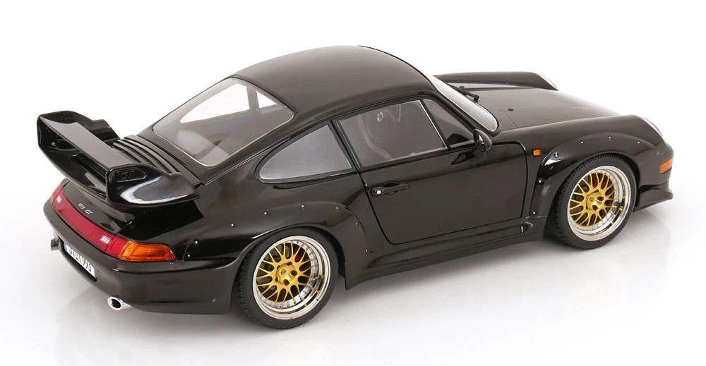 1/12 KK-Scale 1996 Porsche 911 (993) GT2 (Black with BBS Wheels) Diecast Car Model