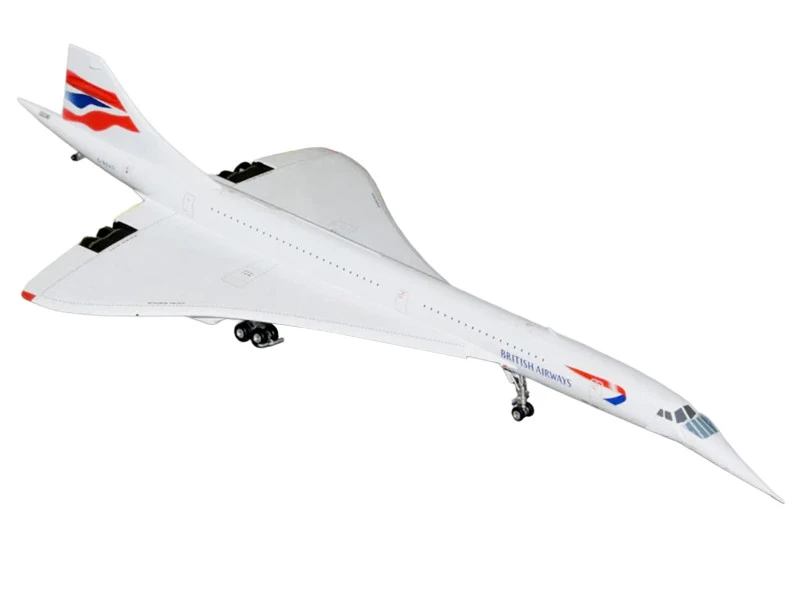 BAe/Aerospatiale Concorde Commercial Aircraft "British Airways" (G-BOAD) White with Tail Stripes "Gemini 200" Series 1/200 Diecast Model by GeminiJets