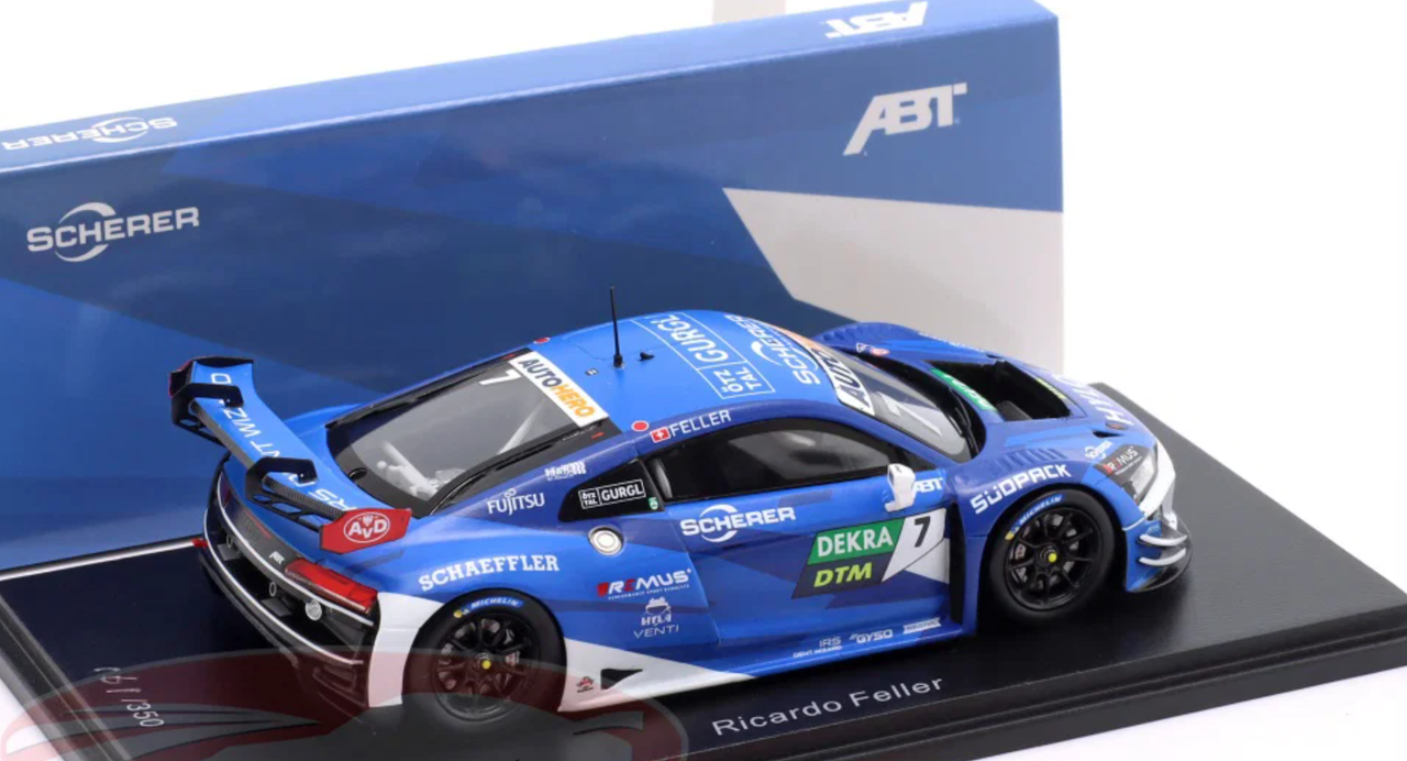 1/43 Spark 2022 Audi R8 LMS GT3 #7 DTM Team Abt Sportsline Ricardo Feller Car Model