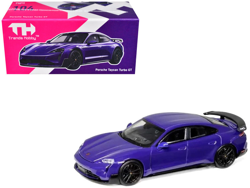 1/64 Trends Hobby Porsche Taycan Turbo GT (Purple) Diecast Car