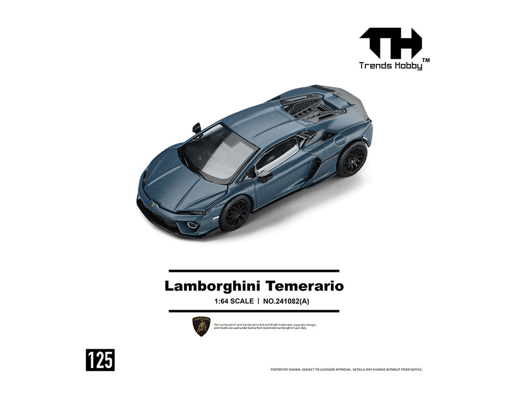 1/64 Trends Hobby Lamborghini Temerario (Matte Blue) Diecast Car Model