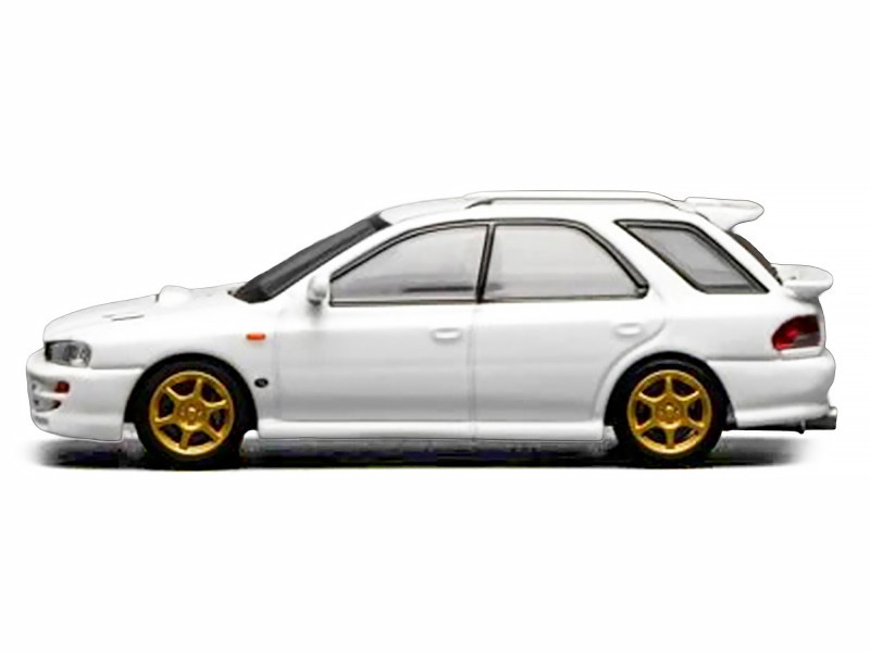 Subaru Impreza WRX STi Wagon Version VI RHD (Right Hand Drive) Pure White 1/64 Diecast Model Car by MotorHelix