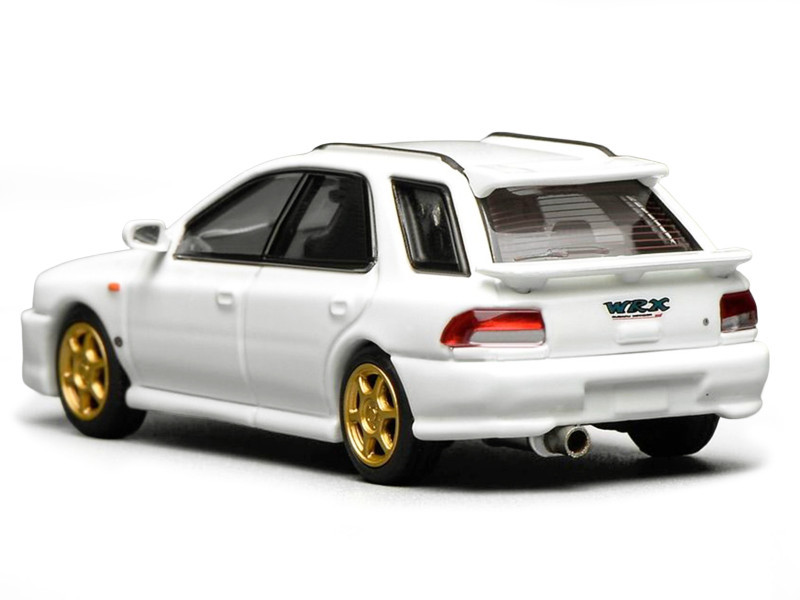 Subaru Impreza WRX STi Wagon Version VI RHD (Right Hand Drive) Pure White 1/64 Diecast Model Car by MotorHelix