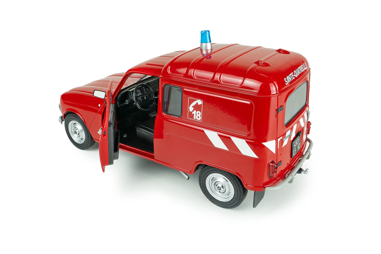 1/18 Solido 1976 Renault 4LF4 Pompier (Red) Diecast Car Model