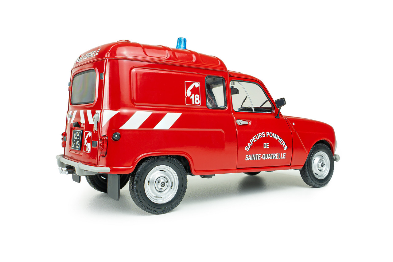 1/18 Solido 1976 Renault 4LF4 Pompier (Red) Diecast Car Model
