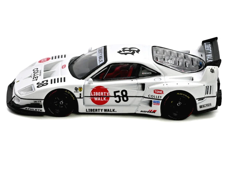 1/64 Inno Ferrari F40 LBWK #58 (White) Diecast Car Model