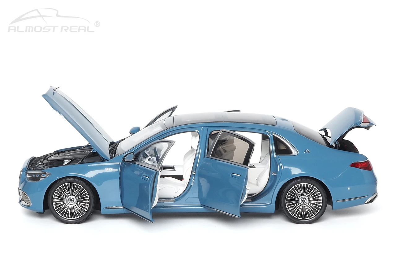1/18 Almost Real 2021 Mercedes-Benz Maybach S-Class (Vintage Blue) Diecast Car Model