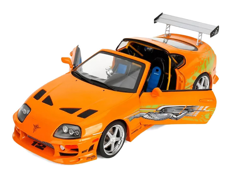 1/18 Solido 2001 Toyota Supra MK4 (A80) Fast & Furious Brian's Supra (Orange) Diecast Car Model
