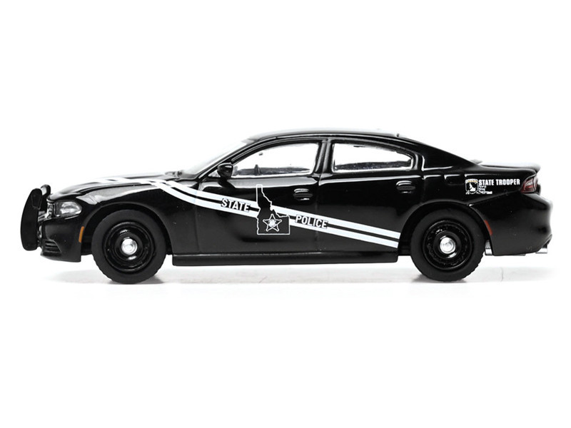 2023 Dodge Charger Pursuit "Idaho State Police" Black with White Stripes 1/64 Diecast Model by IXO Models