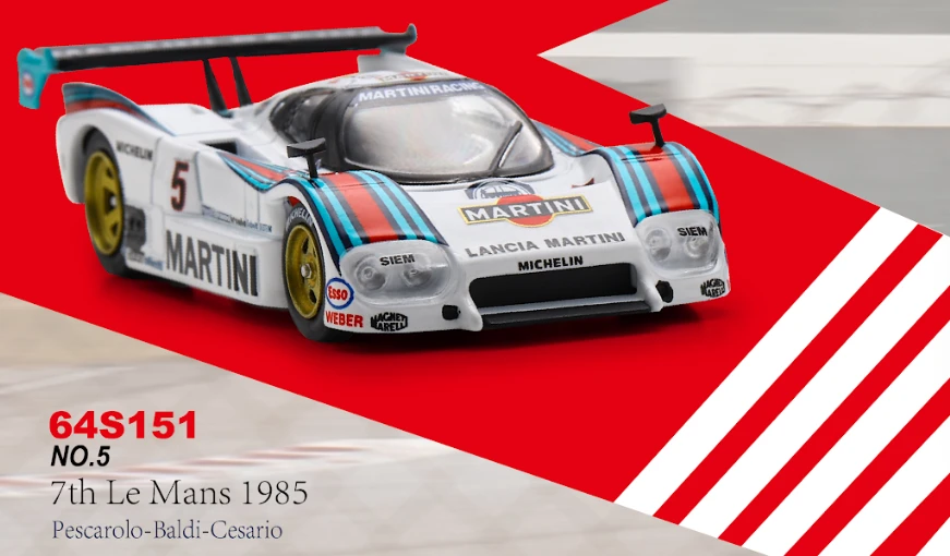 1/64 Spark Lancia LC2, No.5, 7th Le Mans 1985  Pescarolo - Baldi - Cesario Car Model