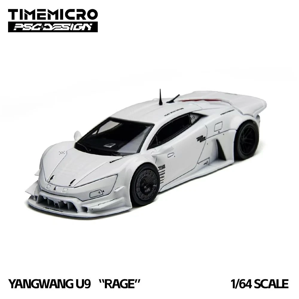 1/64 TimeMicro x PSC Design YangWang U9 "RAGE" (White) Diecast Car Model