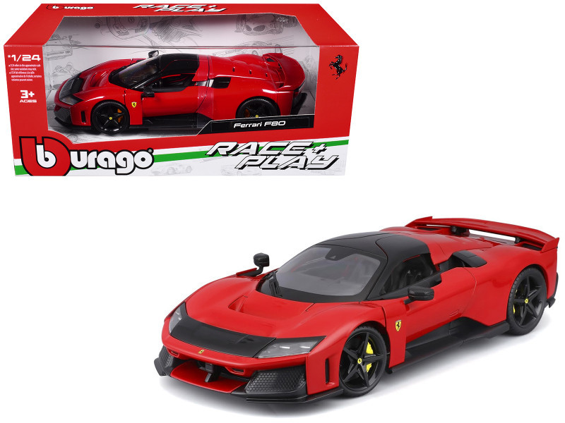 1/24 BBurago 2024 Ferrari F80 (Corsa Red) Diecast Car Model