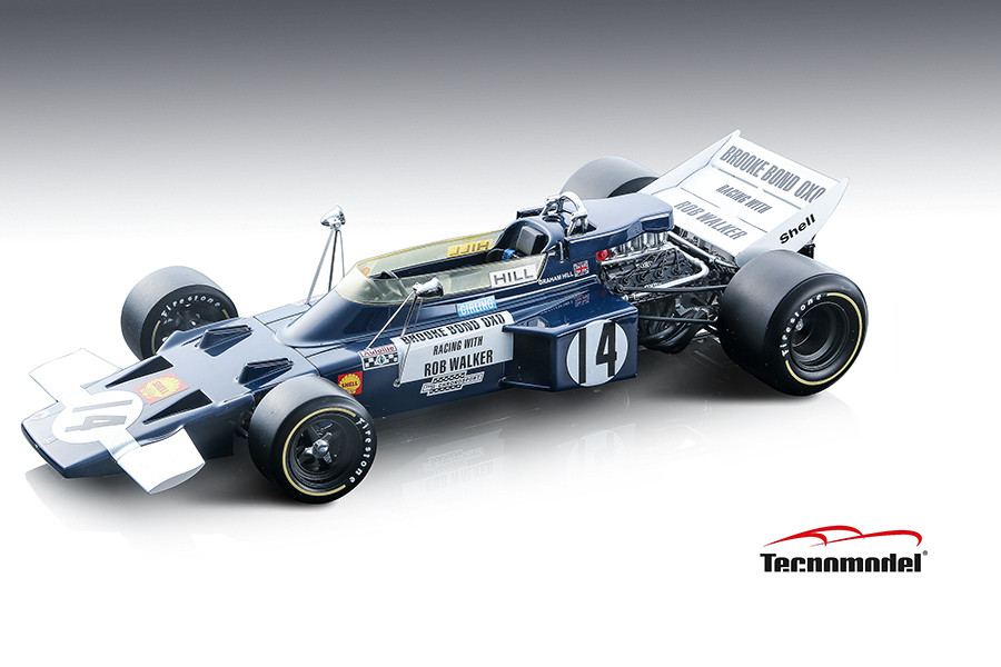 1/12 Tecnomodel Lotus 72 Mexican GP 1972 Driver: G. Hill  Limited Edition Car Model