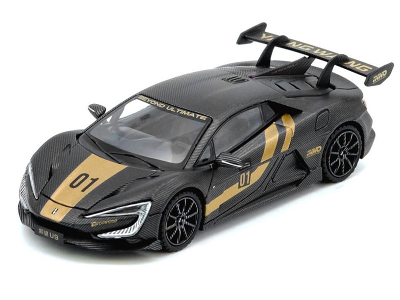 Yangwang U9 #01 Carbon Fiber with Gold Stripes 