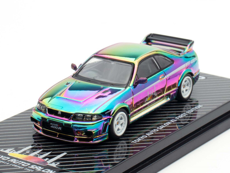 Nissan Skyline GT-R (R33) Nismo 400R RHD (Right Hand Drive) Chameleon "Tokyo Auto Salon Kuala Lumpur First Edition" 1/64 Diecast Model Car by Inno Models