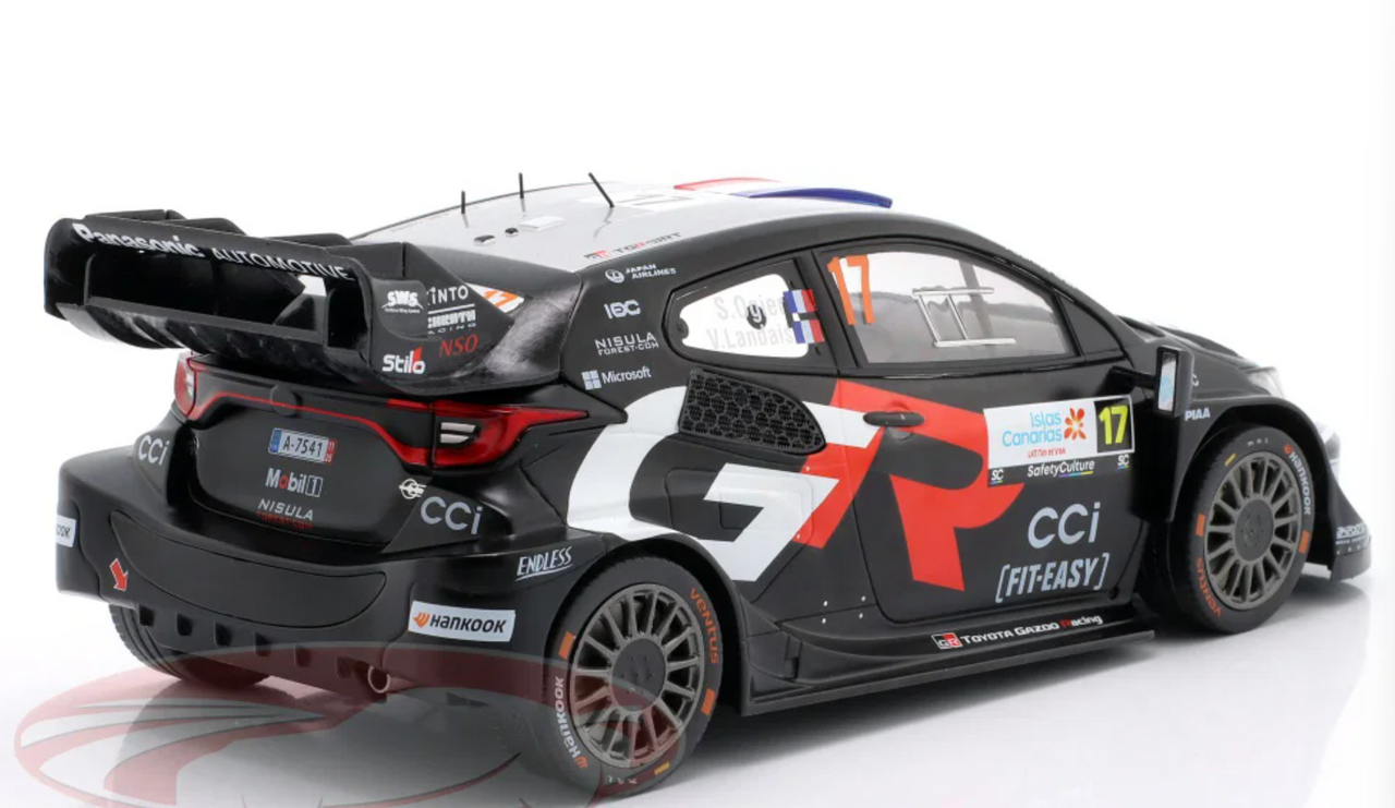 1/18 Ixo 2025 Toyota GR Yaris Rally1 #17 2nd Rallye Islas Canarias Toyota Gazoo Racing WRT Sébastien Ogier, Vincent Landais Diecast Car Model