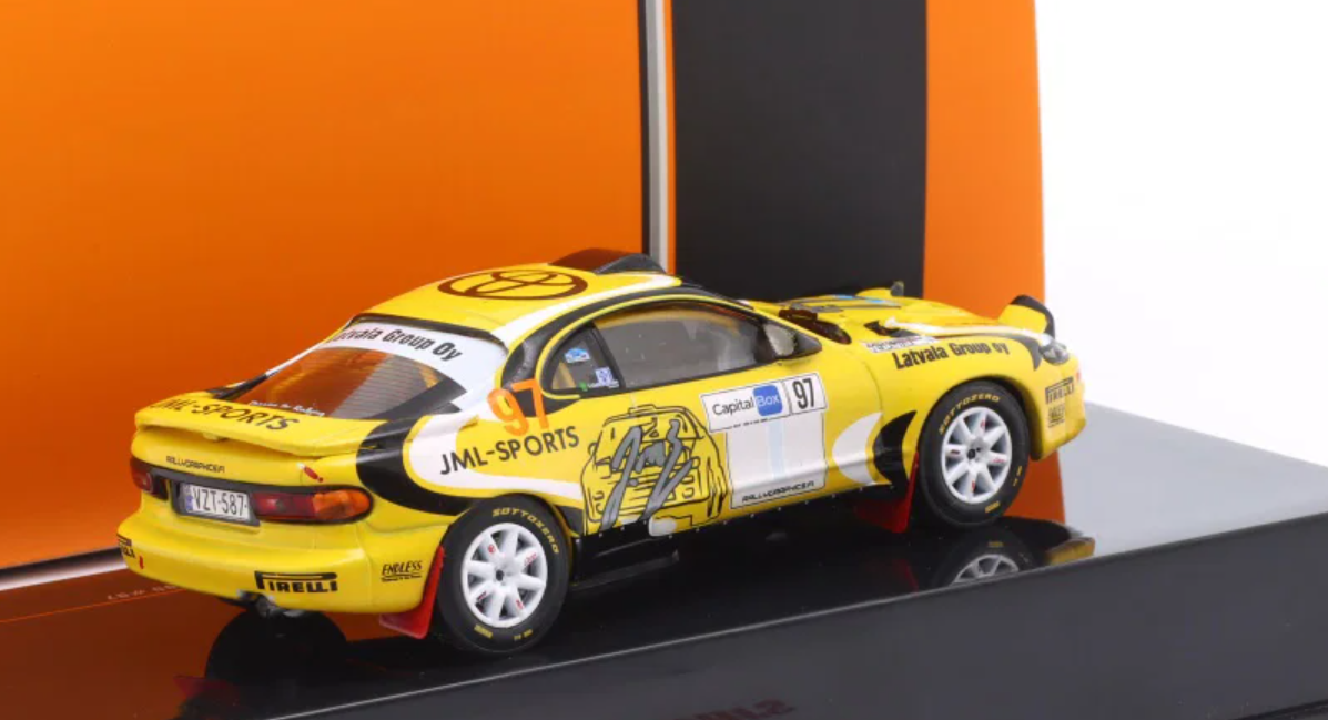 1/43 Ixo 2024 Toyota Celica GT4 Turbo (ST185) #97 Arctic Rallye Lapland Latvala Motorsport OY Jari-Matti Latvala, Juho Hänninen Car Model